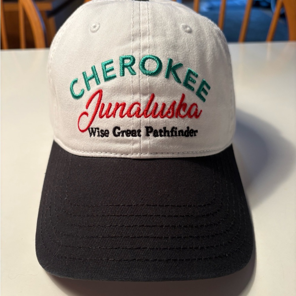 Cherokee Junaluska Two-Tone Baseball Cap - White & Black